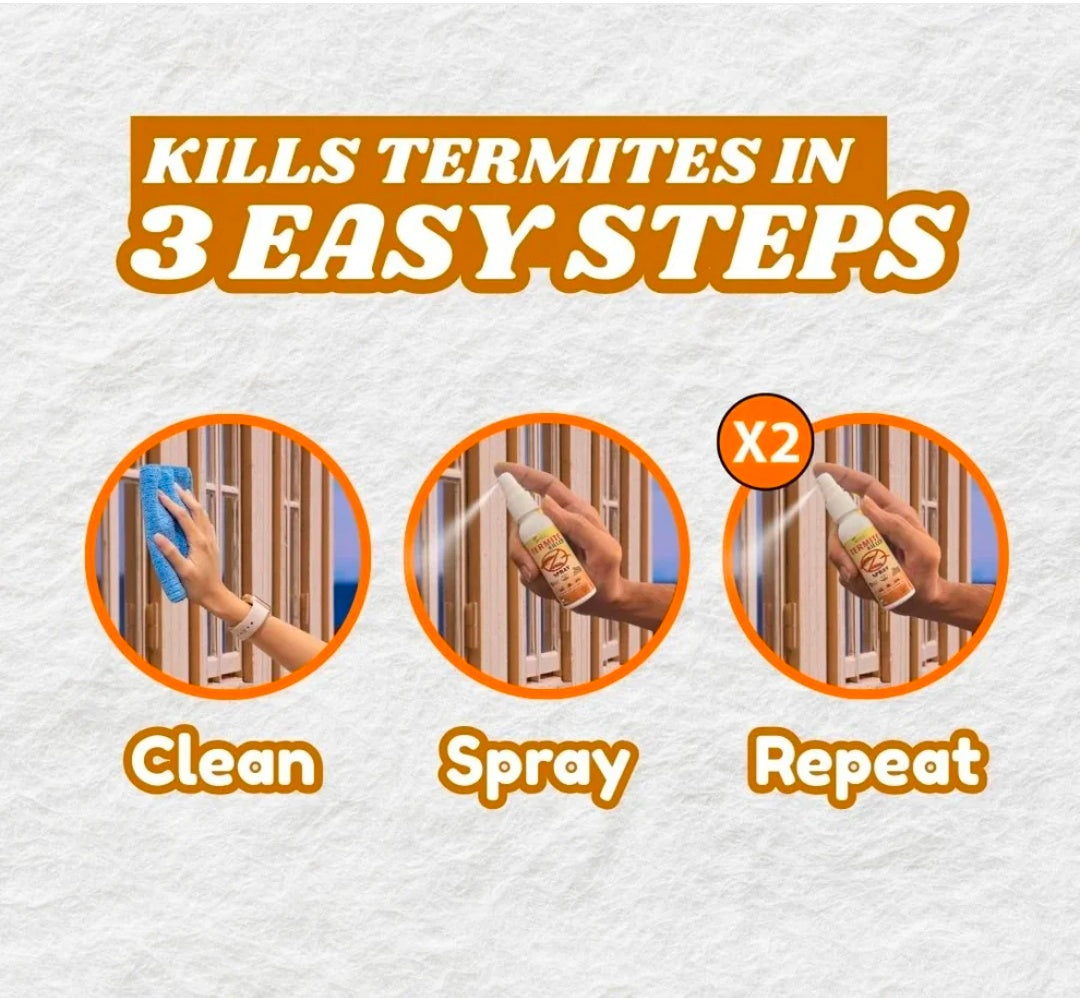 Termite Killer Spray - Instant & Plant-Based Home Protection (Pack of 3)