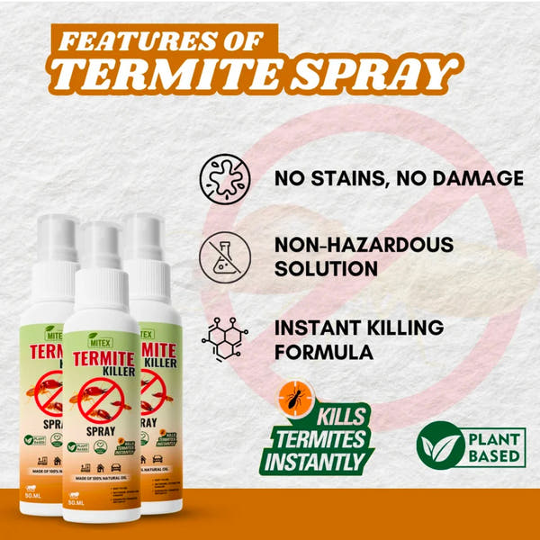Termite Killer Spray - Instant & Plant-Based Home Protection (Pack of 3)