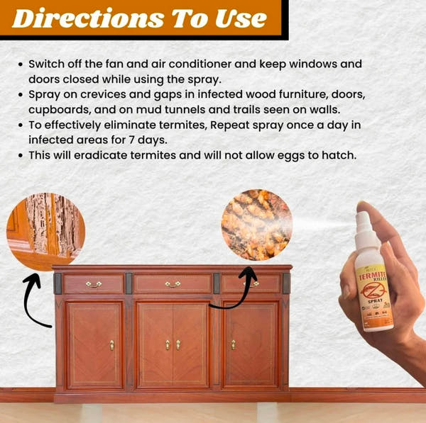 Termite Killer Spray - Instant & Plant-Based Home Protection (Pack of 3)