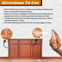 Termite Killer Spray - Instant & Plant-Based Home Protection (Pack of 3)